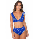 LOVEMI - Chic Polka Dot High-Waisted Bikinis for Timeless Beach Style