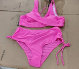 Chic Twist-Front Bikini: Trendy Beachwear Essentials-Rose pink-6