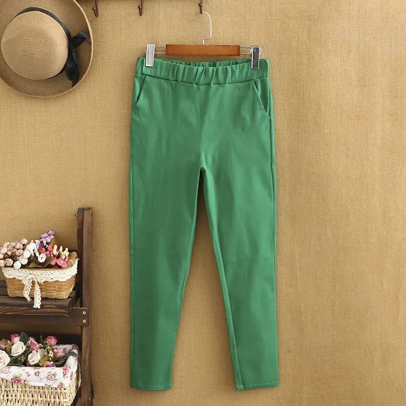 Chic White Trousers for Versatile Outfits-green-9