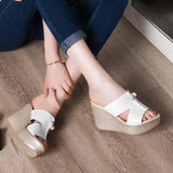 Summer Genuine Leather Platform Wedges-1