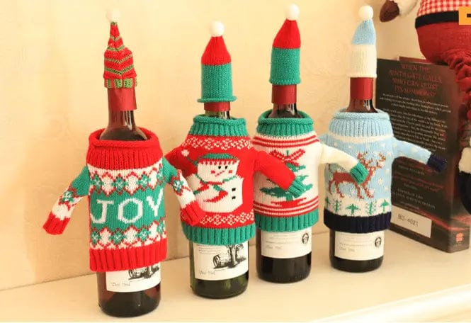 LOVEMI Christmas 4pcs Lovemi -  Knitted Christmas Bottle Set