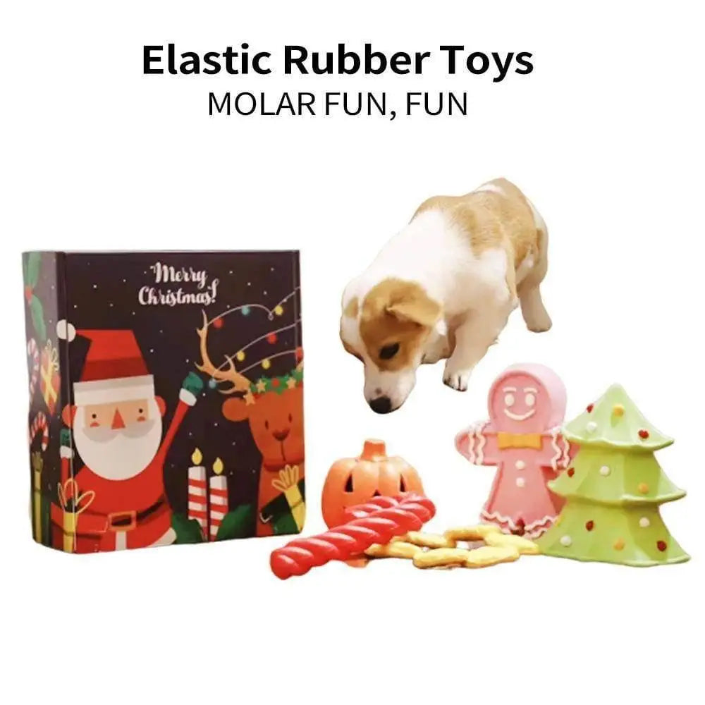 LOVEMI - Christmas Bite-resistant Dog Bite Rubber Toy