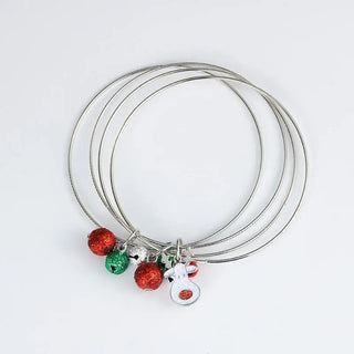 LOVEMI - Christmas Bracelets, Elk Bells, Colorful Golfer Ornaments