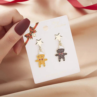 LOVEMI - Christmas Cartoon Angel Earrings Bells Five-pointed Stars