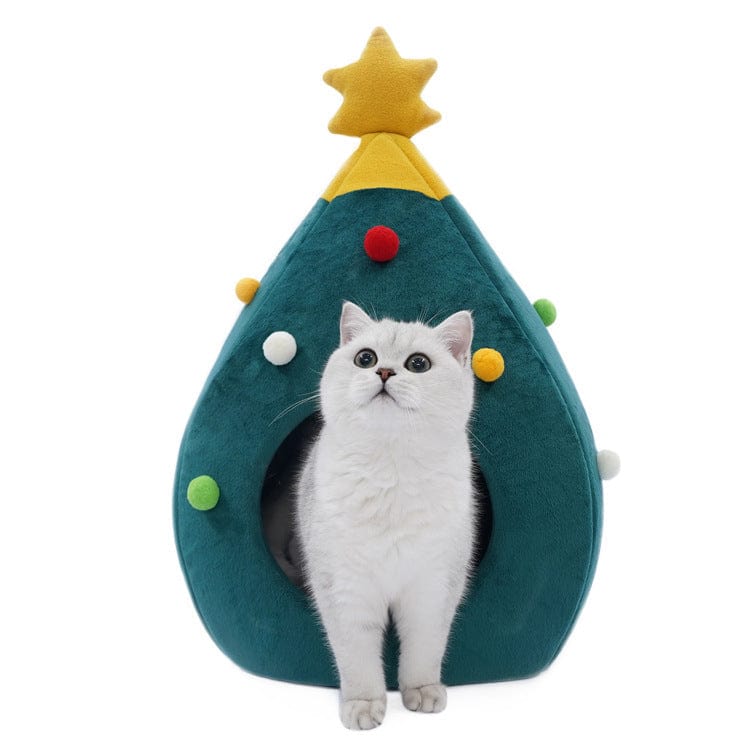 LOVEMI  Christmas Christmas Lovemi -  Christmas Tree Pet Bed Winter Warm Pet Nest Cat House Dog pet supplies
