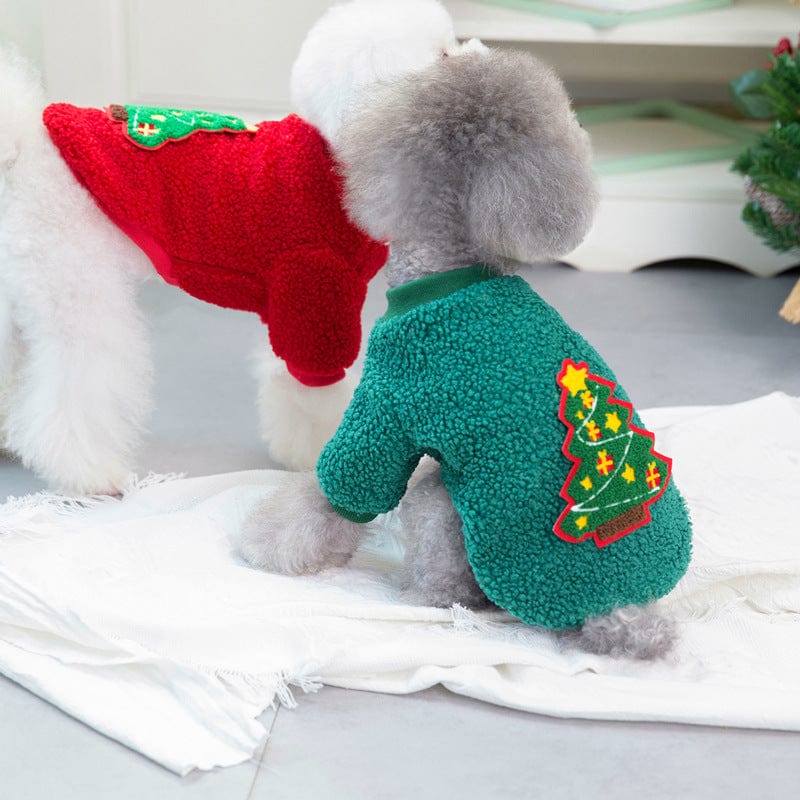 LOVEMI  Christmas Christmas Tree Green / S Lovemi -  Dog Clothes Autumn And Winter Pet Clothes New Teddy Small Dog Pet Clothing Winter 21 Christmas Tree Fluffy Jacket