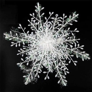 LOVEMI - Christmas Decorations Brushed Plastic Snowflake Flakes
