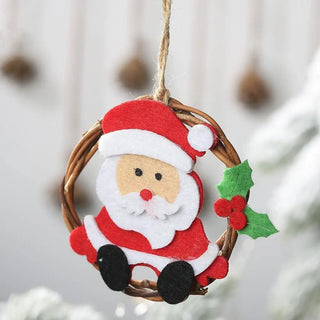 LOVEMI - Christmas Decorations Non-woven Rattan Ring Pendant