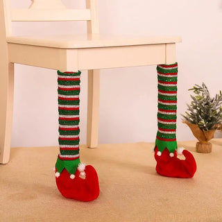 LOVEMI - Christmas Decorations Striped Elf Table Legs
