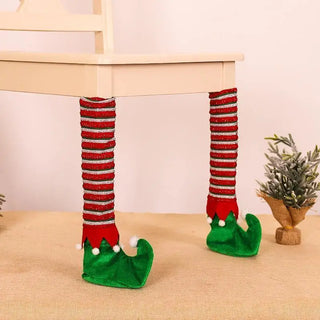 LOVEMI - Christmas Decorations Striped Elf Table Legs