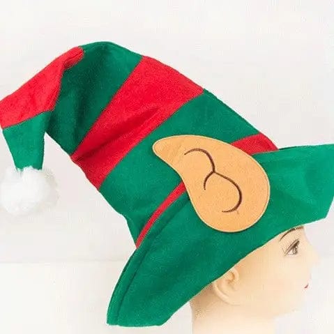 LOVEMI  Christmas Elf Hat Lovemi -  Red And Green Striped Hat Christmas Party Decoration