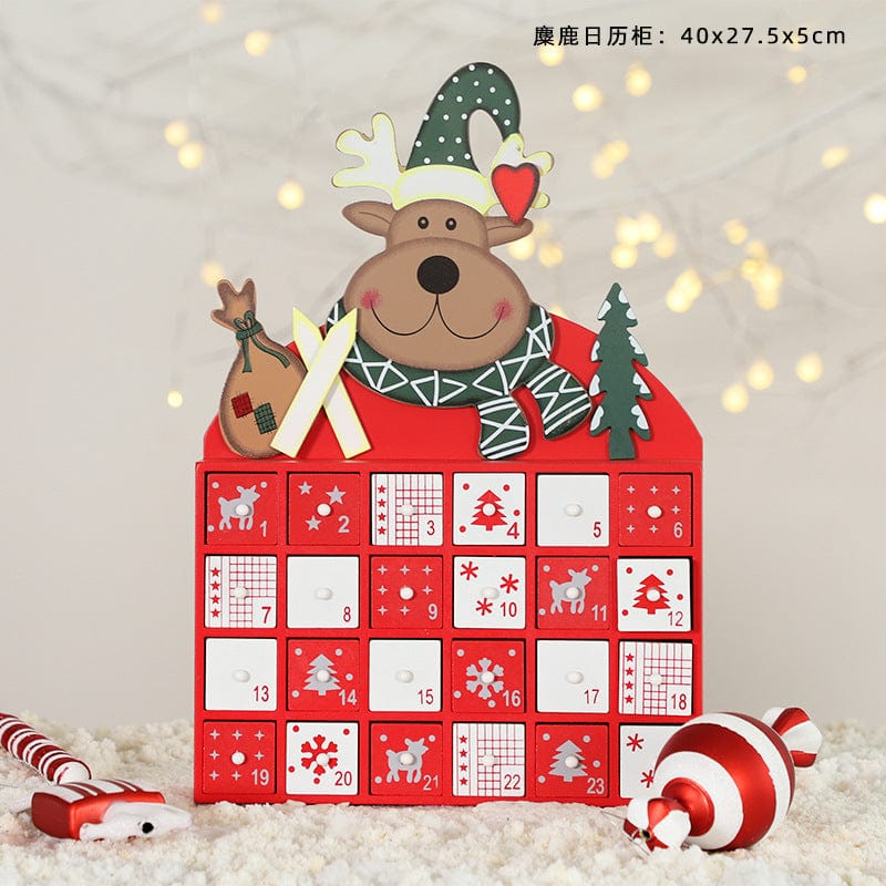 LOVEMI  Christmas Elk Lovemi -  Christmas decoration wooden calendar