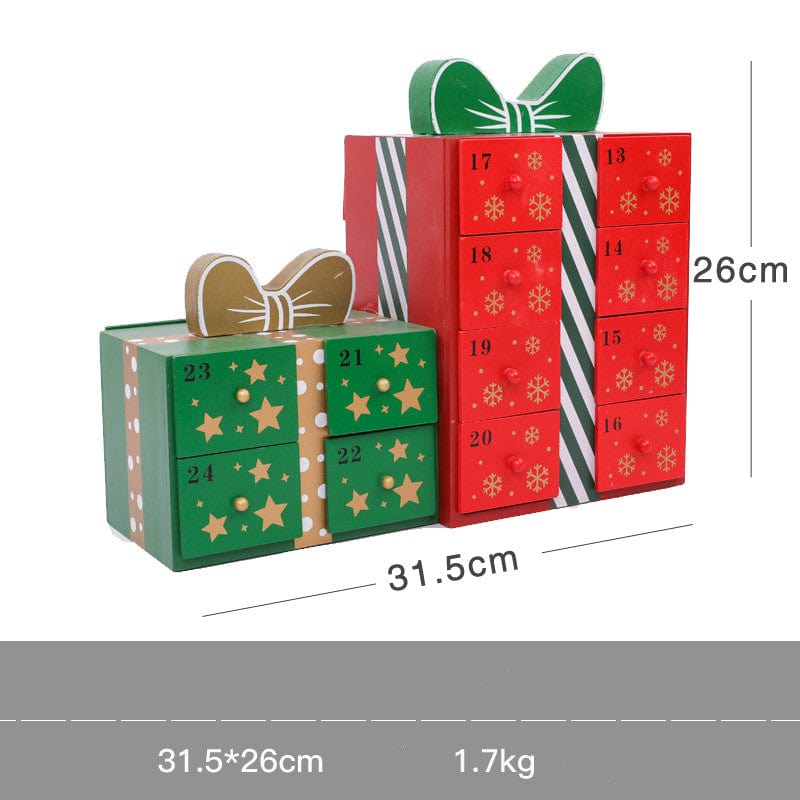 LOVEMI  Christmas Gift box Lovemi -  Christmas decoration wooden calendar