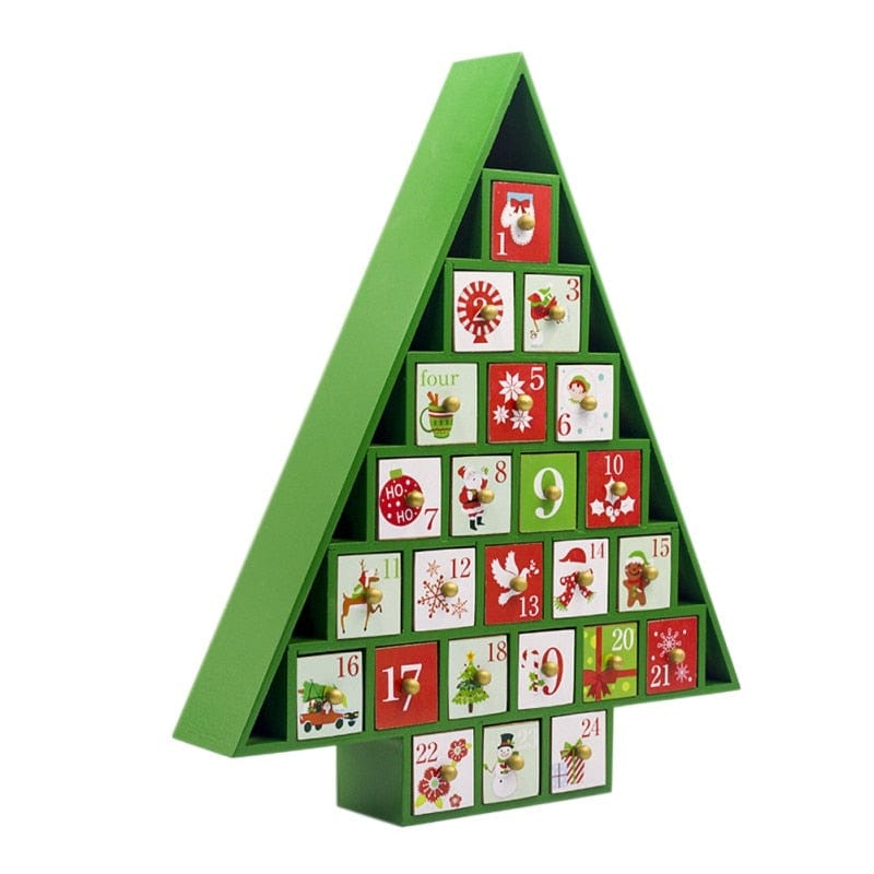 LOVEMI  Christmas Green Lovemi -  Christmas decoration wooden calendar