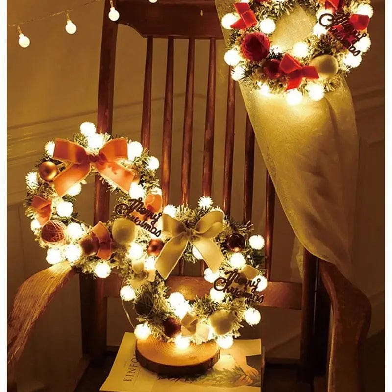 LOVEMI Christmas Lovemi -  Multicolor Christmas Pendant LED Light String Wreath Package