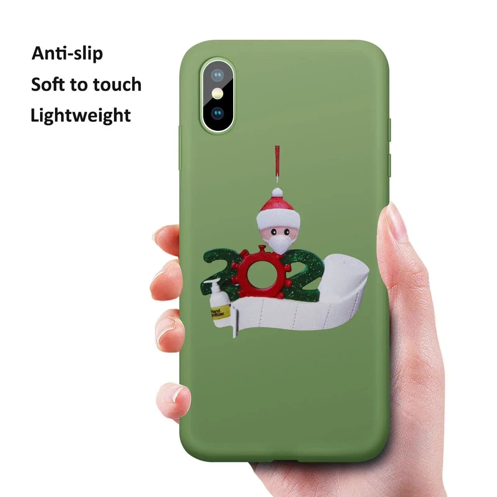 LOVEMI Christmas Mint Green / iPhoneX Lovemi -  HEKIWAY iPhone X Case,iPhone Xs Case, Liquid Silicone Gel