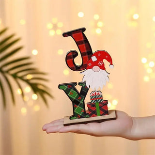 LOVEMI - Christmas New Festive Decorations Wooden Color Letter