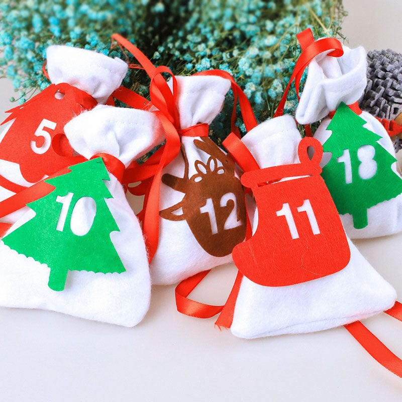 LOVEMI  Christmas Numbers 1to24 Lovemi -  Christmas 11x16cm Hanging Countdown Calendar Bag