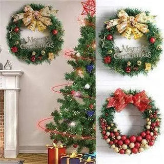 LOVEMI - Christmas Party Home Decoration 30cm Wreath Rattan Pendant