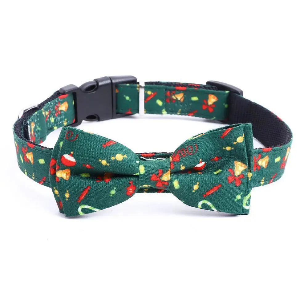 LOVEMI - Christmas Pet Collar Medium And Large Dog Bow Collar