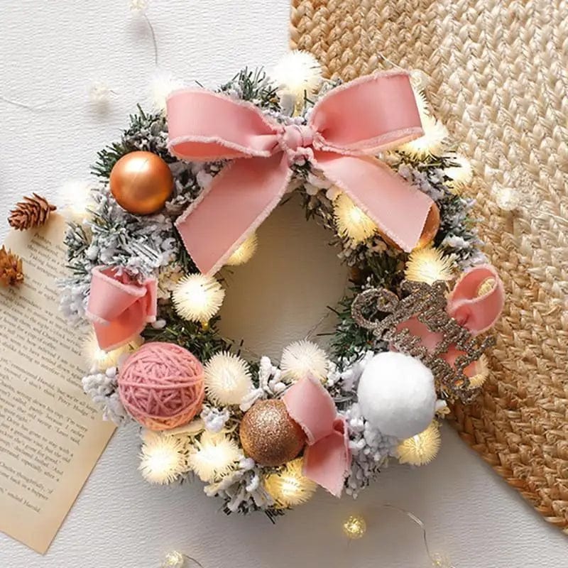 LOVEMI Christmas Pink / 30cm Lovemi -  Multicolor Christmas Pendant LED Light String Wreath Package