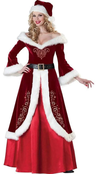 LOVEMI - Christmas Queen Princess Dress & Santa Claus dress.