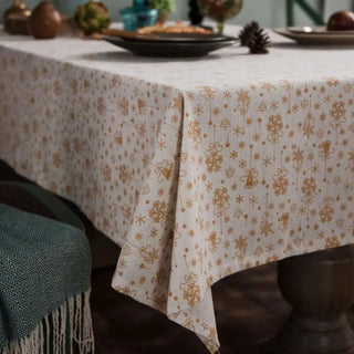 LOVEMI - Christmas red gilded tablecloth