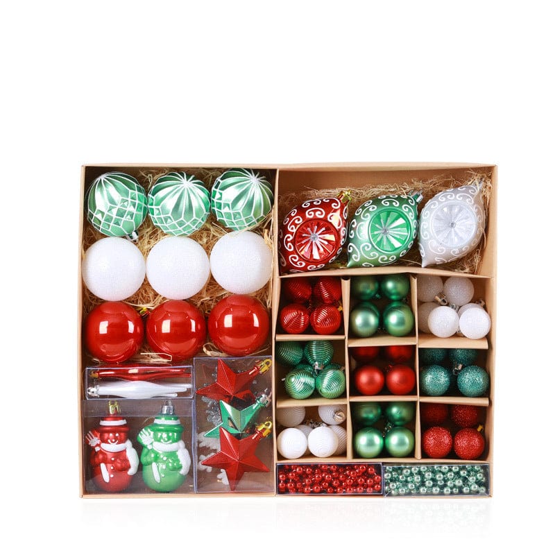 LOVEMI  Christmas Red green / 90 pieces Lovemi -  Christmas tree pendant pendant shaped ball