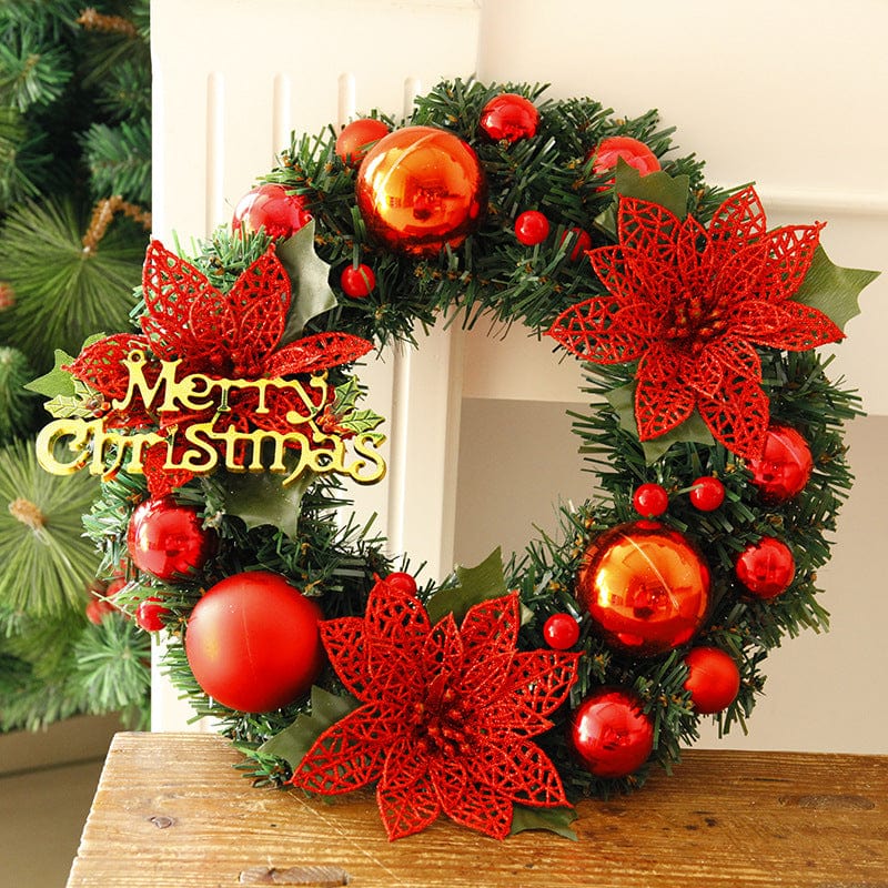 LOVEMI  Christmas Red Lovemi -  Christmas Decorations Christmas Wreath Home Decor For Home Garden Decorations Mall Door Decoration