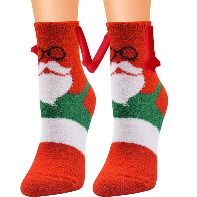 Christmas Supplies Coral Fleece Tube Socks Warm Slipper Bed-Figure 10-12