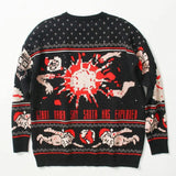 Christmas sweater couple loose jacquard sweater-7