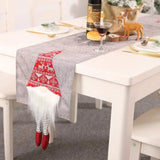 LOVEMI - Christmas Table Runner Red Gray Nordic Style Santa Claus