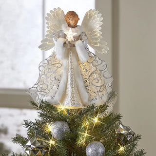 LOVEMI - Christmas Tree Decoration Golden Angel Doll Tree Top Star