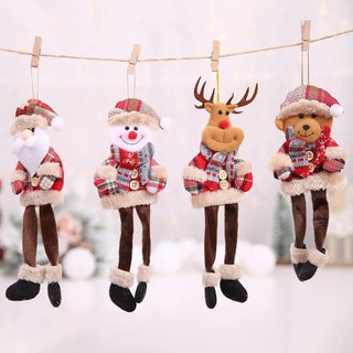 LOVEMI - Christmas Tree Ornaments Doll Plaid Cloth Pendant