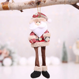 LOVEMI - Christmas Tree Ornaments Doll Plaid Cloth Pendant