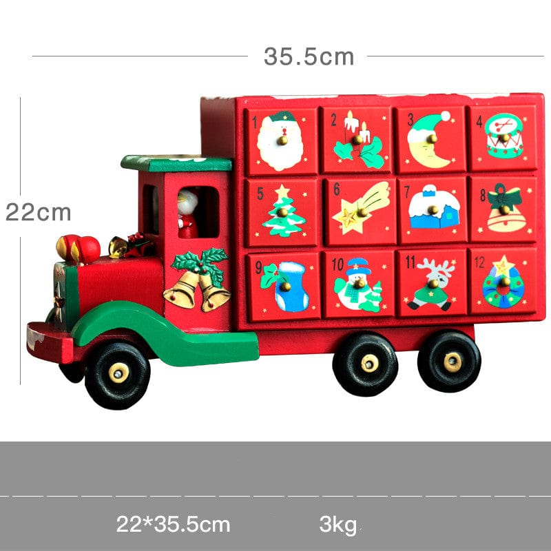 LOVEMI  Christmas Truck Lovemi -  Christmas decoration wooden calendar
