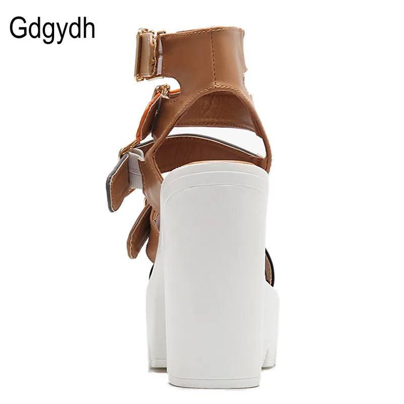 Gdgydh Women Sandals High Heels Summer Fashion-4