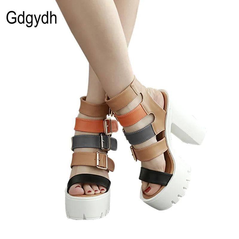 Gdgydh Women Sandals High Heels Summer Fashion-6