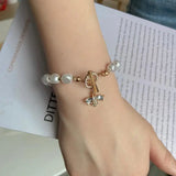 LOVEMI - Classic Fashion Natural Stone Pearl Pendant Bracelet For