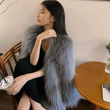 LOVEMI - Coat Women's Long Young Fashion V-neck