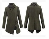 LOVEMI Coats Army Green / 3XL Lovemi -  Irregular slim temperament woolen coat