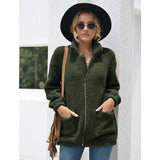 LOVEMI  Coats Armygreen / M Lovemi -  New Autumn And Winter Zipper Warm Sweater Outer Wear Women