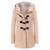 LOVEMI Coats Beige / 4XL Lovemi -  Horn leather buckle jacket
