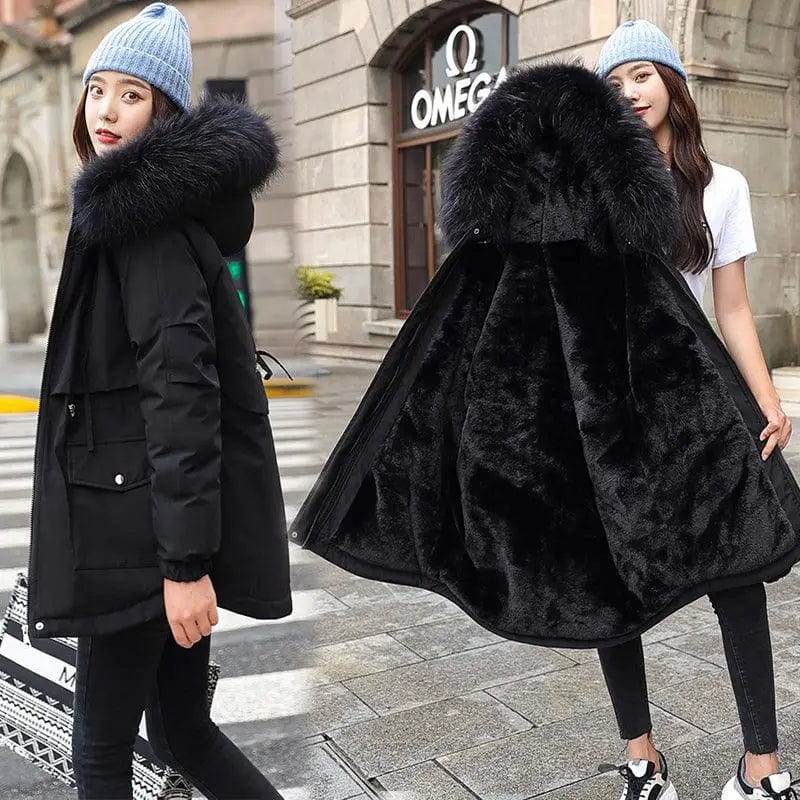 LOVEMI  Coats Black / 3XL Lovemi -  Korean women's cotton coat