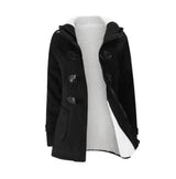 LOVEMI Coats Black furring / XL Lovemi -  Horn leather buckle jacket