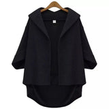 LOVEMI  Coats Black / XL Lovemi -  Ladies Fashion Woolen Three-quarter Sleeve Jacket