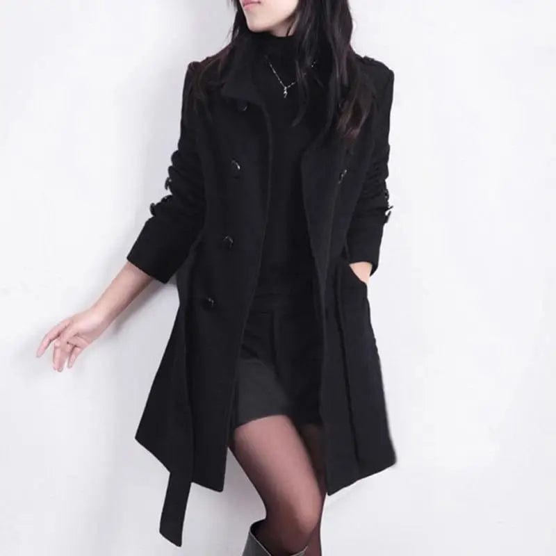 LOVEMI  Coats Black / XL Lovemi -  Ladies Jackets Wool Coats
