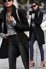 LOVEMI  Coats Black / XL Lovemi -  Medium Length Single Breasted Tweed Jacket