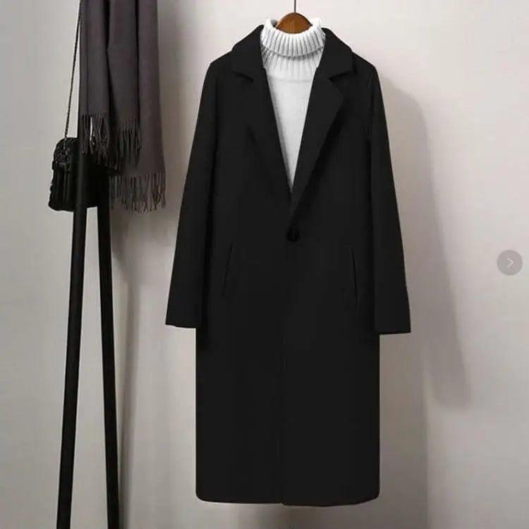 LOVEMI - Simple loose woolen coat