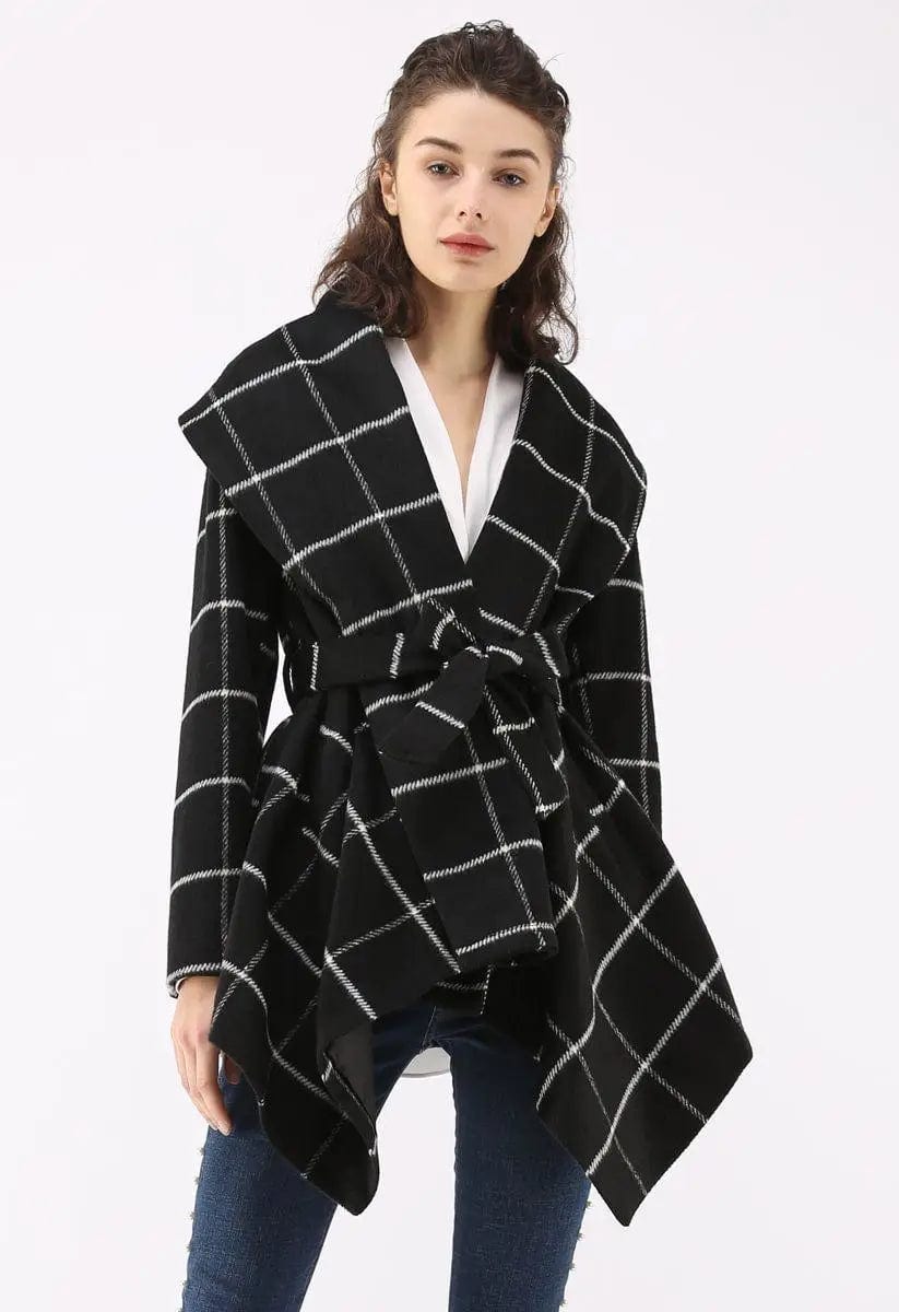 LOVEMI  Coats Blackwhite / 3XL Lovemi -  Printed hot style long sleeve patchwork jacket